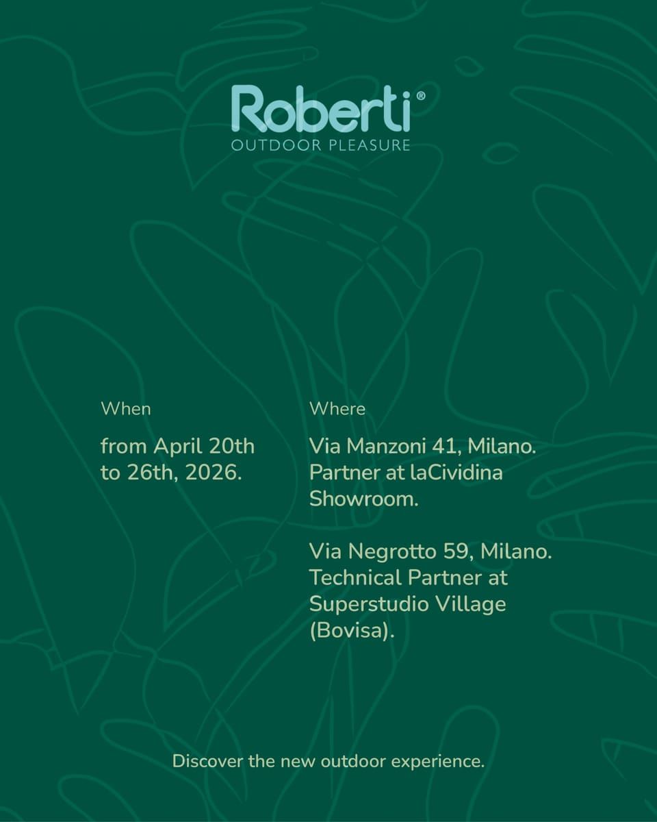 Roberti Outdoor al Salone del Mobile 2026
